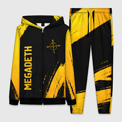 Женский 3D-костюм Megadeth - gold gradient: надпись, символ, цвет: 3D-черный
