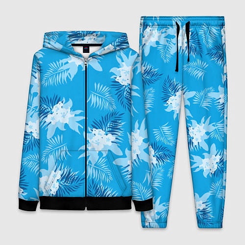 Женский костюм Синие цветы - Vice city - new ver / 3D-Черный – фото 1