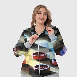 Женский 3D-костюм Игра шашки, цвет: 3D-меланж — фото 2