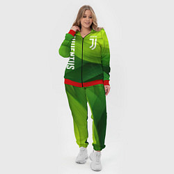 Женский 3D-костюм Ювентус лого на зеленом фоне, цвет: 3D-красный — фото 2