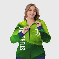 Женский 3D-костюм Ювентус лого на зеленом фоне, цвет: 3D-синий — фото 2