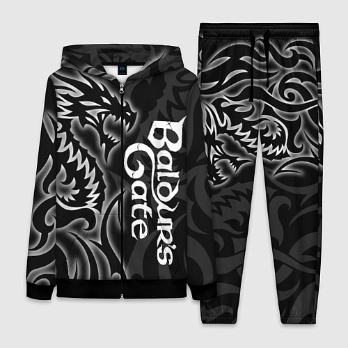 Женский костюм Балдурс гейт 3 - черный дракон / 3D-Черный – фото 1