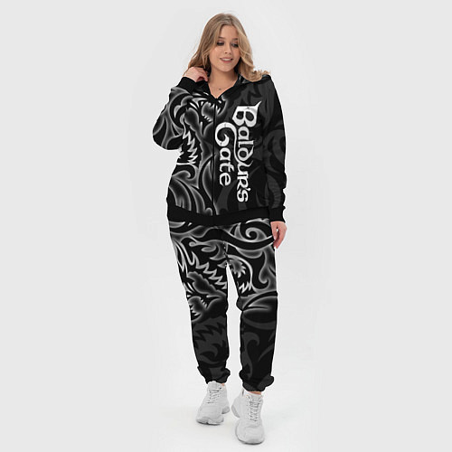 Женский костюм Балдурс гейт 3 - черный дракон / 3D-Черный – фото 4