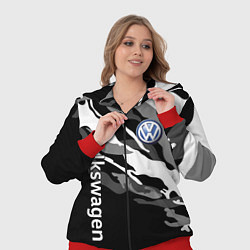 Женский 3D-костюм Фольцваген - белый камуфляж, цвет: 3D-красный — фото 2