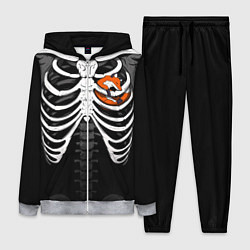Женский 3D-костюм Скелет: ребра с лисой, цвет: 3D-меланж
