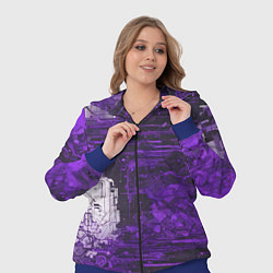 Женский 3D-костюм Киберпанк заражение фиолетовое, цвет: 3D-синий — фото 2