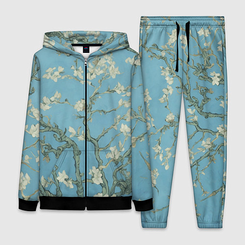 Женский костюм Цветущие ветки миндаля - картина ван Гога / 3D-Черный – фото 1