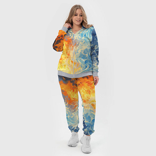 Женский костюм Вода и пламя абстракция / 3D-Меланж – фото 4