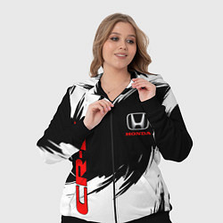 Женский 3D-костюм Honda - белые краски, цвет: 3D-черный — фото 2