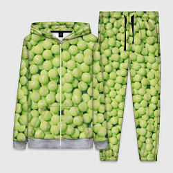 Женский 3D-костюм Узор из теннисных мячей, цвет: 3D-меланж