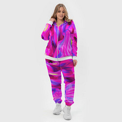 Женский 3D-костюм Pink blue texture, цвет: 3D-белый — фото 2