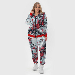 Женский 3D-костюм Лепестки цветущей вишни - сакура, цвет: 3D-красный — фото 2