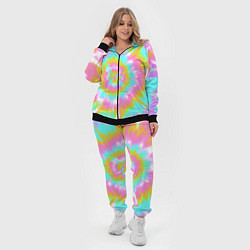 Женский 3D-костюм Tie-Dye кислотный в стиле барби, цвет: 3D-черный — фото 2