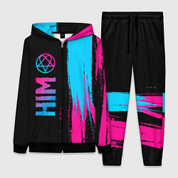 Женский 3D-костюм HIM - neon gradient: по-вертикали, цвет: 3D-черный