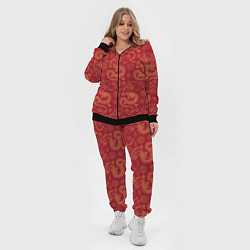 Женский 3D-костюм Dragon red pattern, цвет: 3D-черный — фото 2