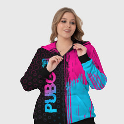 Женский 3D-костюм PUBG - neon gradient: по-вертикали, цвет: 3D-черный — фото 2