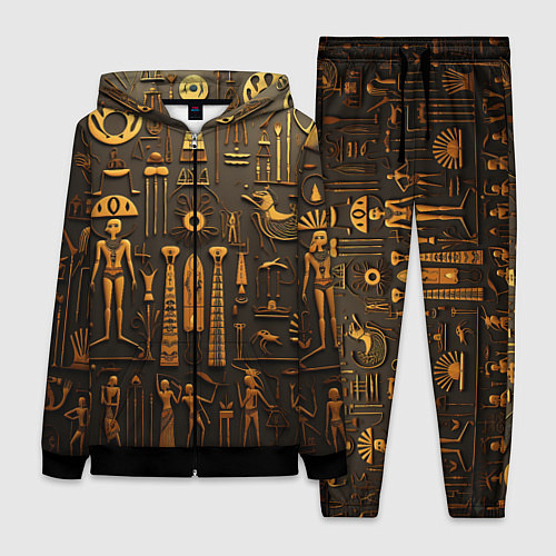 Женский костюм Арт в стиле египетских письмен / 3D-Черный – фото 1