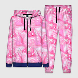 Женский 3D-костюм Розовые разводы краски, цвет: 3D-синий