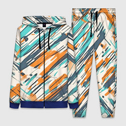 Женский 3D-костюм Абстракция разноцветная, цвет: 3D-синий