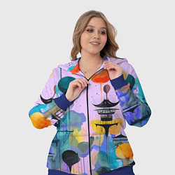 Женский 3D-костюм Фантазийный японский паттерн, цвет: 3D-синий — фото 2