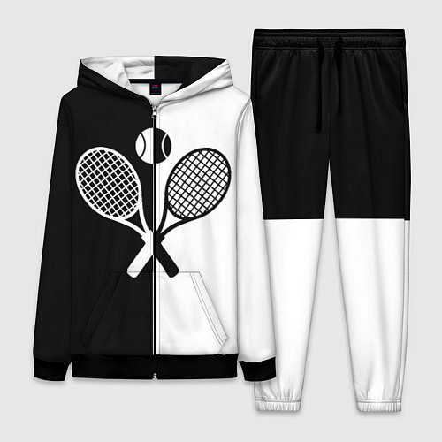 Женский костюм Теннис - чёрно белое / 3D-Черный – фото 1