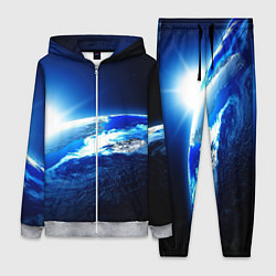 Женский 3D-костюм Восход солнца в космосе, цвет: 3D-меланж