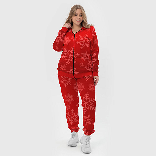 Женский костюм Красные снежинки / 3D-Красный – фото 4