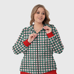 Женский 3D-костюм Зеленая классическая клетка, цвет: 3D-красный — фото 2