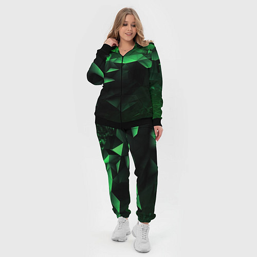 Женский костюм Видение зеленого в абстракции / 3D-Черный – фото 4