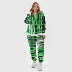 Женский 3D-костюм Зелёные прямоугольники, цвет: 3D-белый — фото 2