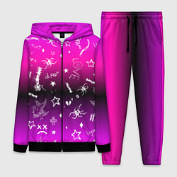 Женский 3D-костюм Тату Лил Пипа на фиолетовом, цвет: 3D-черный