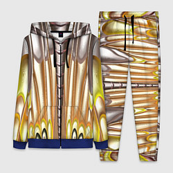 Женский 3D-костюм Абстрактный рисунок по мотивам крыла бабочки, цвет: 3D-синий