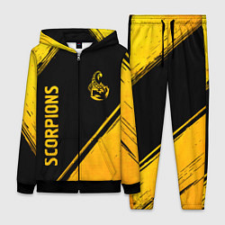 Женский 3D-костюм Scorpions - gold gradient вертикально, цвет: 3D-черный