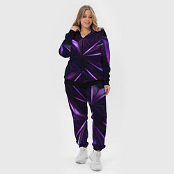 Женский 3D-костюм Фиолетовый хрусталь, цвет: 3D-черный — фото 2