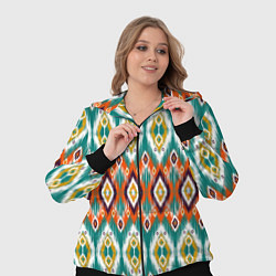 Женский 3D-костюм Орнамент икат - имитация аткласной ткани, цвет: 3D-черный — фото 2