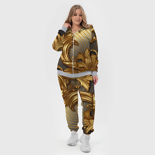 Женский костюм Золотая текстура и абстракции / 3D-Меланж – фото 4