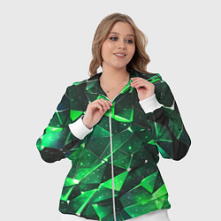 Женский 3D-костюм Зелёное разбитое стекло, цвет: 3D-белый — фото 2