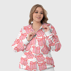 Женский 3D-костюм Узор с розовыми бантами в горошек, цвет: 3D-белый — фото 2