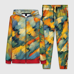 Женский костюм Жёлтые и синие мазки