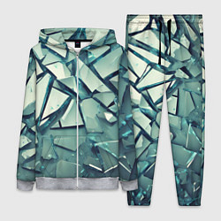Женский 3D-костюм Битое стекло текстура, цвет: 3D-меланж