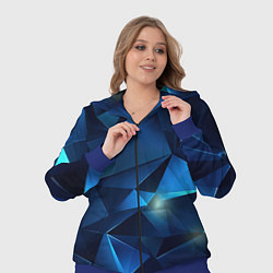 Женский 3D-костюм Синяя геометрическая абстракция, цвет: 3D-синий — фото 2