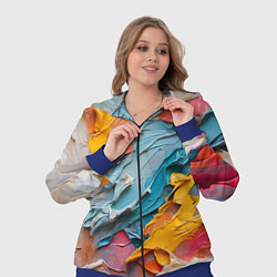 Женский 3D-костюм Абстрактная живопись акрилом, цвет: 3D-синий — фото 2