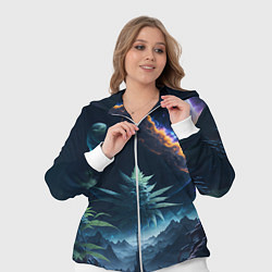 Женский 3D-костюм Вид на землю с другой планеты, цвет: 3D-белый — фото 2