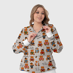 Женский 3D-костюм Персонажи слово пацана - мишки, цвет: 3D-белый — фото 2