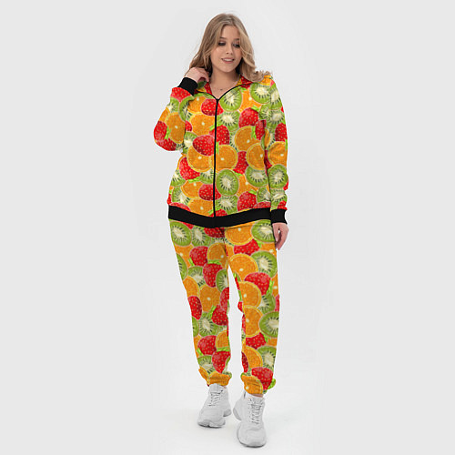 Женский костюм Сочные фрукты и ягоды / 3D-Черный – фото 4
