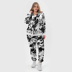 Женский 3D-костюм Истребитель демонов черно белый постер, цвет: 3D-белый — фото 2