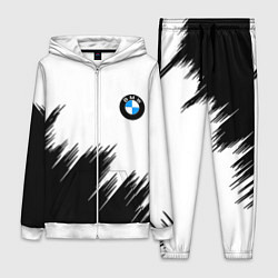 Женский 3D-костюм BMW чёрные штрихи текстура, цвет: 3D-белый