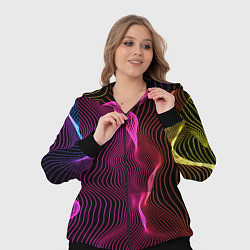 Женский 3D-костюм Переплетающие цветные линии, цвет: 3D-черный — фото 2