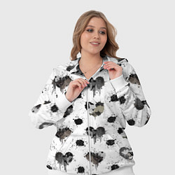 Женский 3D-костюм Брызги и капли в форме сердечки, цвет: 3D-белый — фото 2