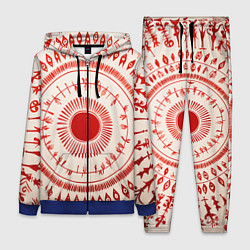 Женский 3D-костюм Наивная абстракция круг, цвет: 3D-синий